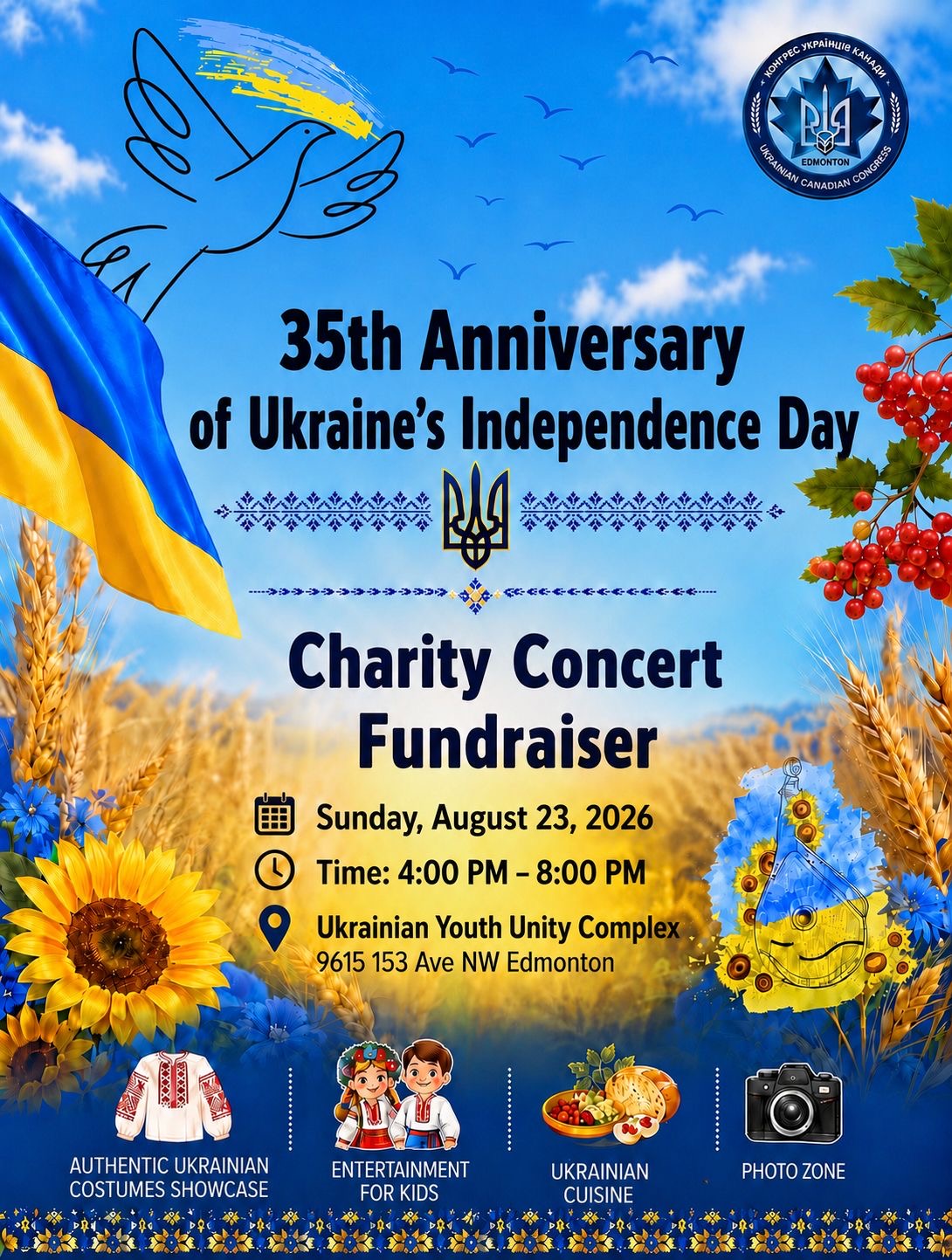 35th independence anniversary poster in English